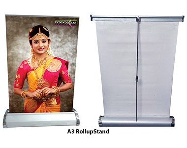 1) A3 Mini Rollup Standee