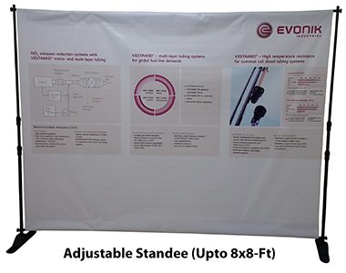 2) Adjustable Standee 8 x 8 -Ft